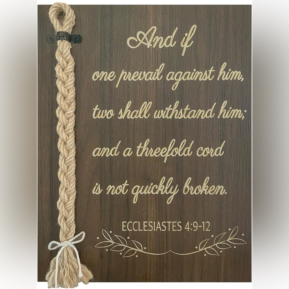 A Cord of Three Strands Wedding Unity Sign